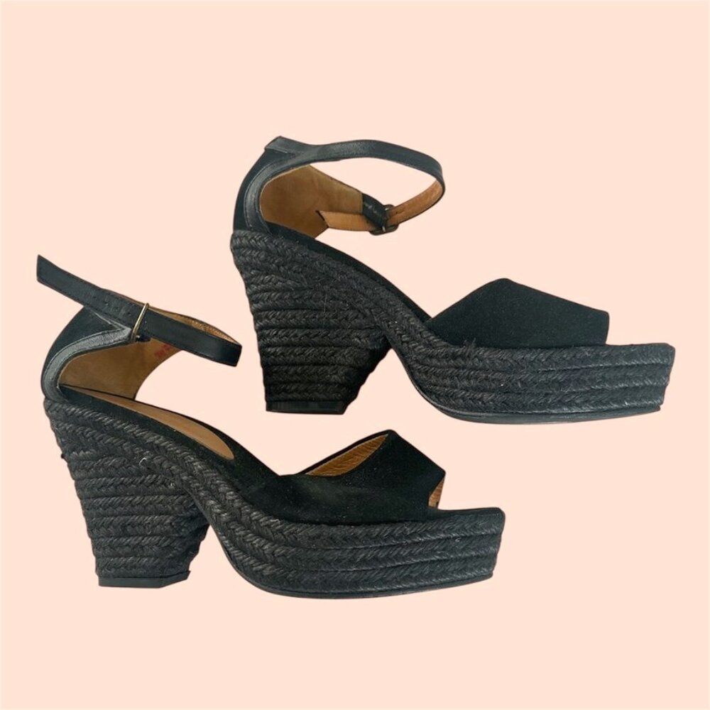 Castaner Platform Raffia Sandal Size 39 NWOT